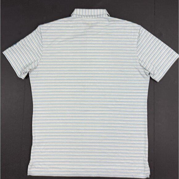 Peter Millar Polo Shirt Mens Crown Crafted Medium Striped Belfair Golf Club - Picture 4 of 14